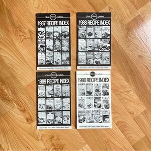 Vintage 1987-1990 Classic Pillsbury Cookbook Recipe Index Magazine Lot of 4